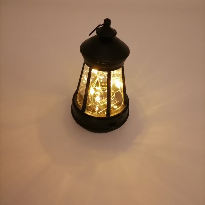 Portable Decorative LED Lantern With Built-In Fairy String Lights And Rechargeable USB Bowlift
