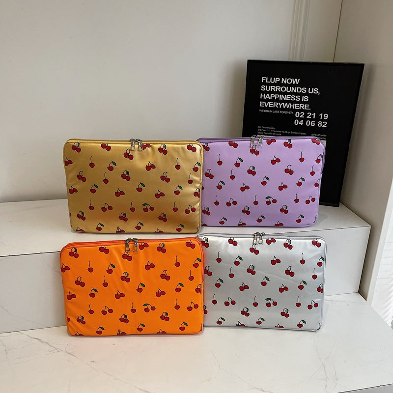 Playful Cherry Print Laptop Sleeve Bowlift