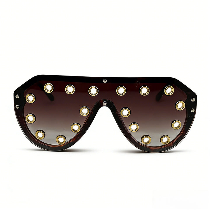 Women's statement sunglasses in futuristic design with decorative elements Bowlift