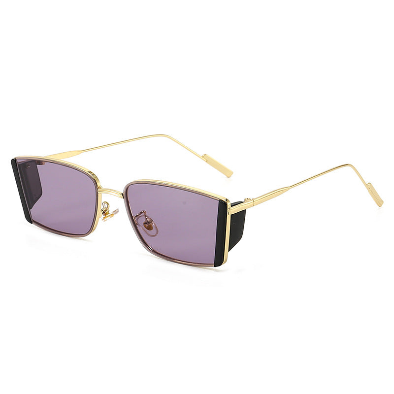 Ladies elegant square sunglasses with fine metal frame Bowlift