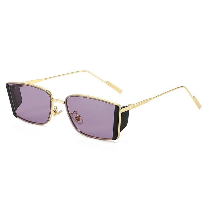 Ladies elegant square sunglasses with fine metal frame Bowlift