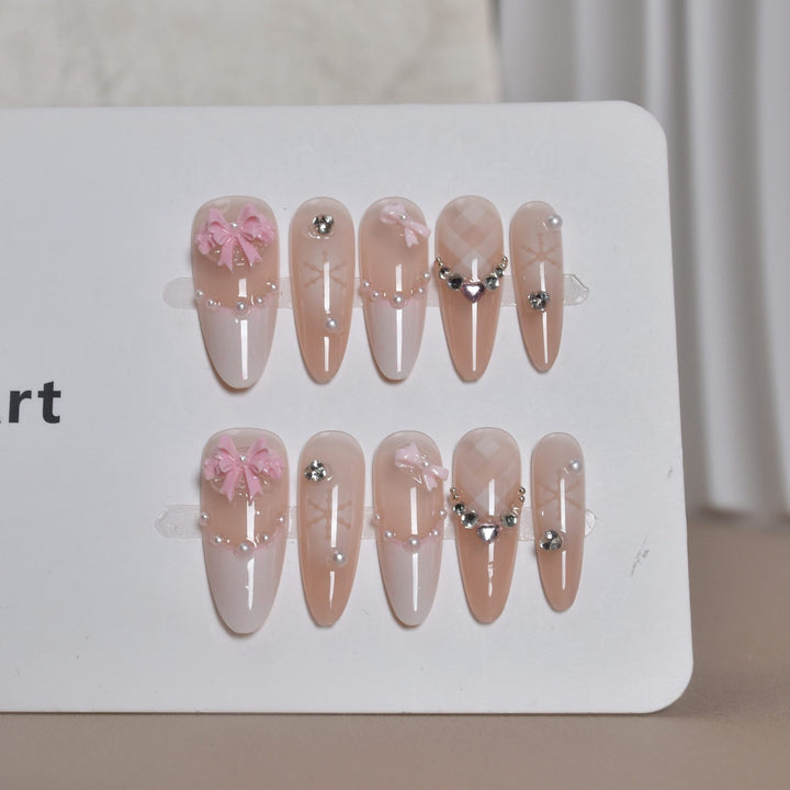 Decorative Press-On Nail Art Set Bowlift