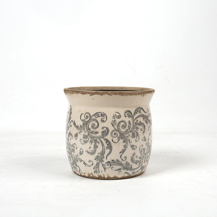 Decorative ceramic plant container with artistic design Bowlift