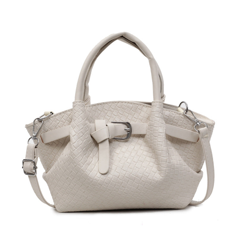 Stylish Woven Structured Handbag Bowlift