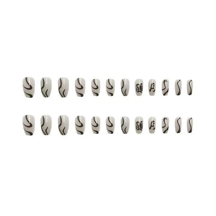 Acrylic nail set with elegant design and creative accents Bowlift
