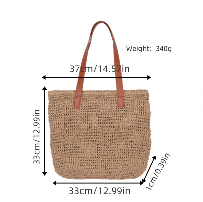Basket bag with sturdy leather handles Bowlift