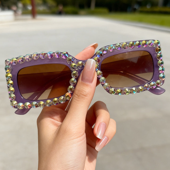 Decorative Rhinestone-Embellished Sunglasses Bowlift