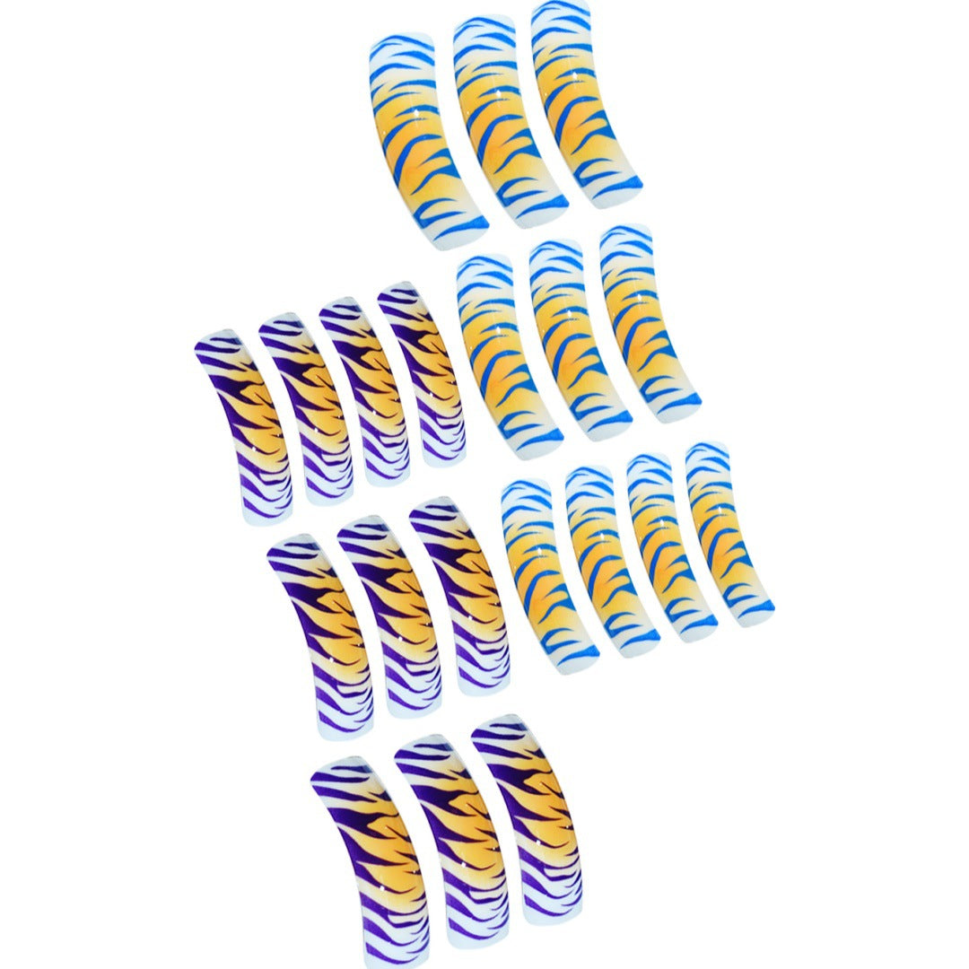 Artistic Tiger Print Press-On Nails Bowlift