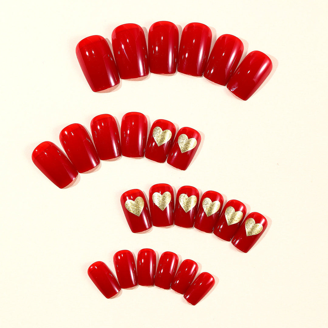 Heart-Embellished Nail Art Set Bowlift