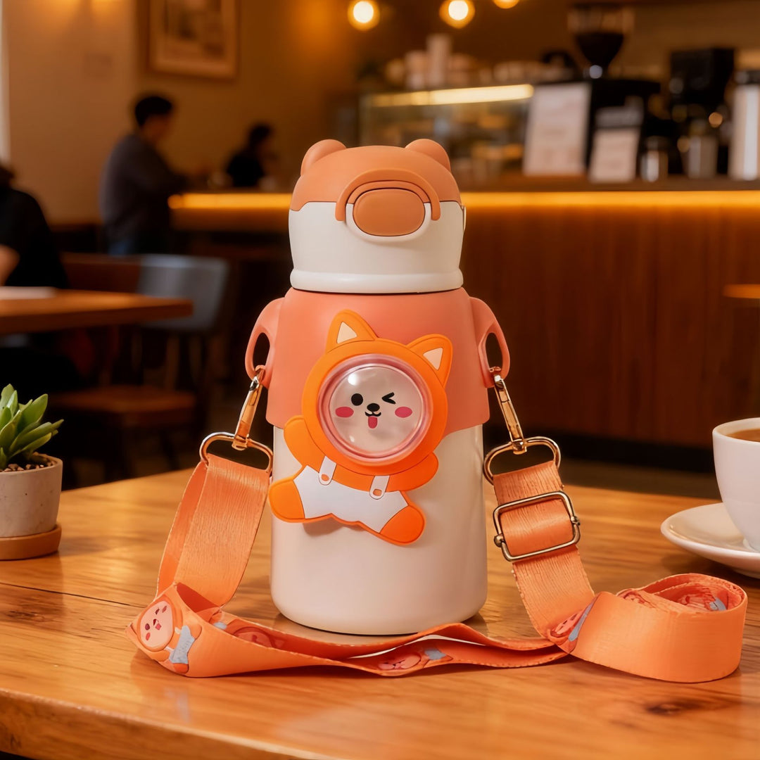 Women's Insulated Water Bottle with Artistic Animal Design Bowlift