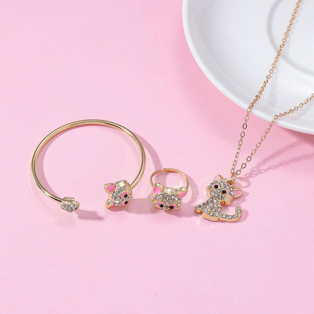Playful Cat Jewelry Set Bowlift