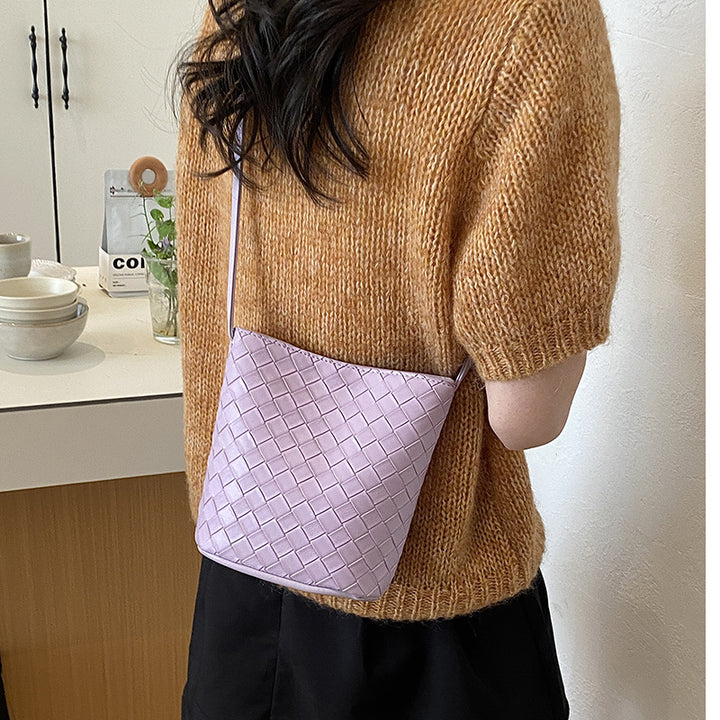 Woven Design Crossbody Handbag Bowlift