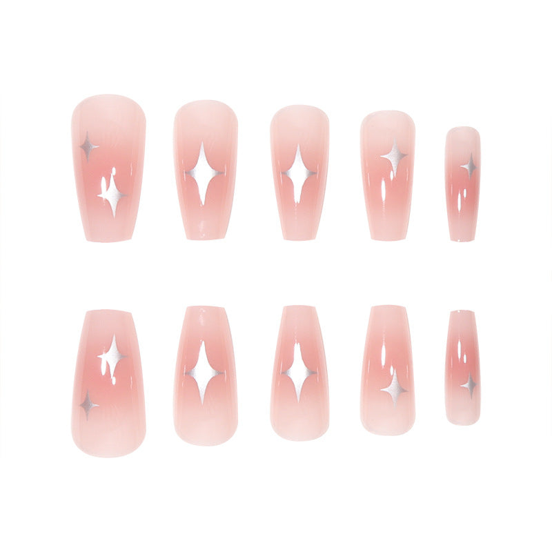 Long Starry Stiletto Press-On Nails Bowlift