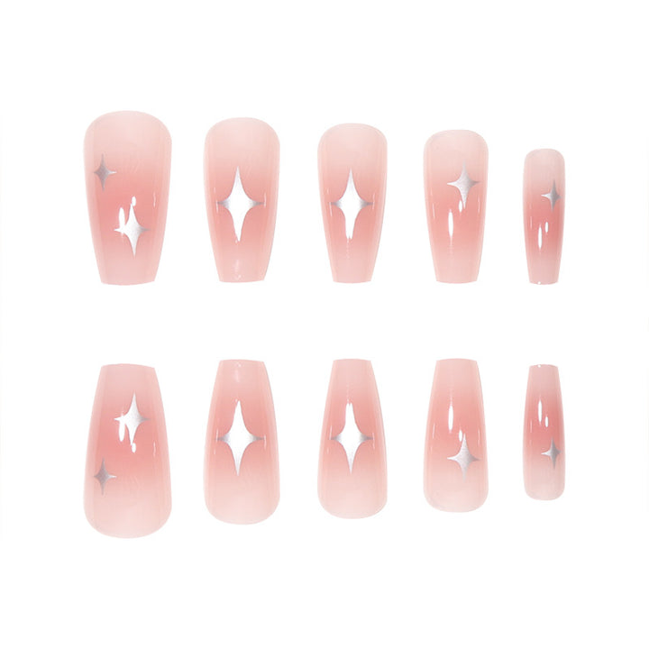Long Starry Stiletto Press-On Nails Bowlift