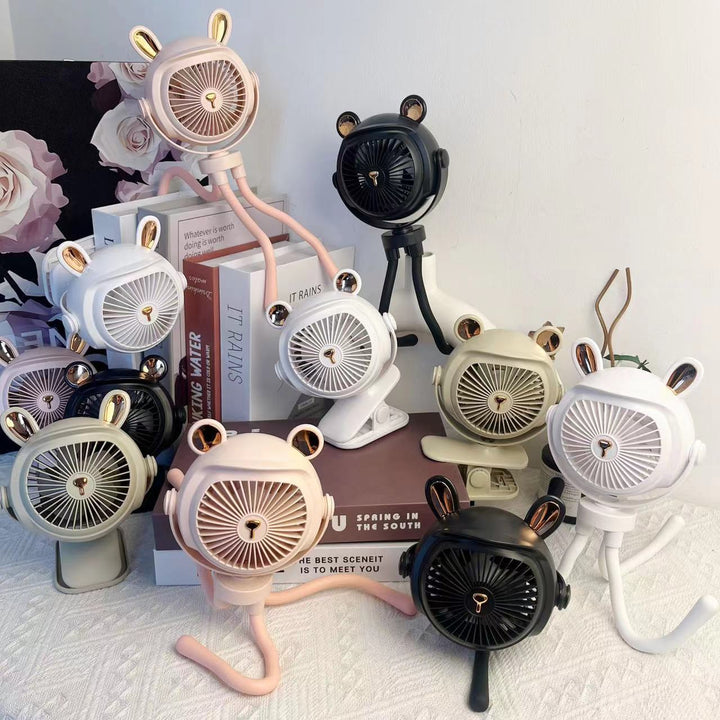 Cute Animal-Themed Portable Desk Fan Bowlift