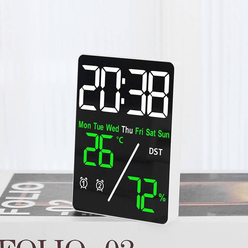 Digital Alarm Clock with Hygrometer and Temperature Display Bowlift