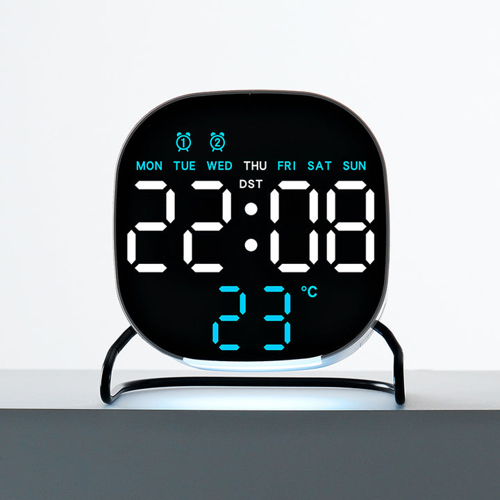 Digital Multi-Function Alarm Clock with Large LED Display Bowlift