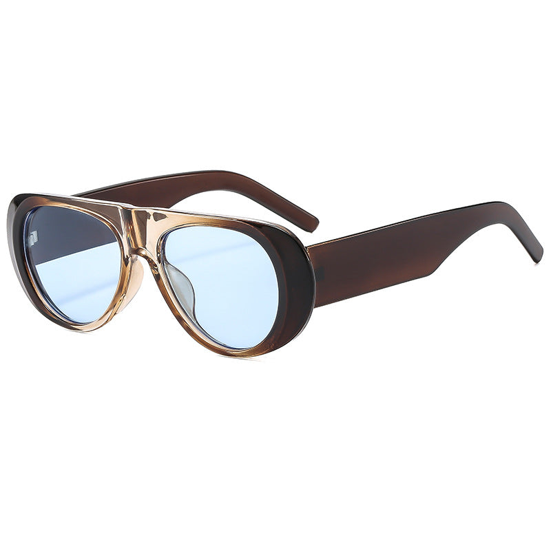Contemporary Oversized Shield Sunglasses Bowlift