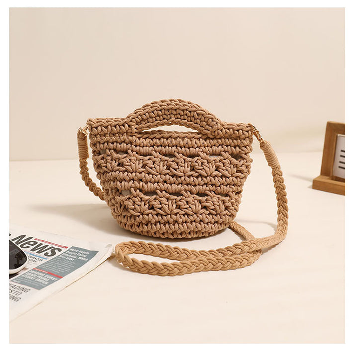 Playful macrame handbag with textured surface Bowlift
