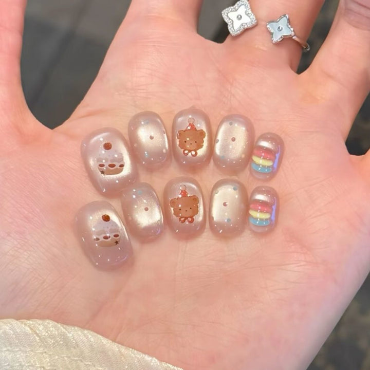 Creative Art Nail Design with Colorful Animal Design Bowlift