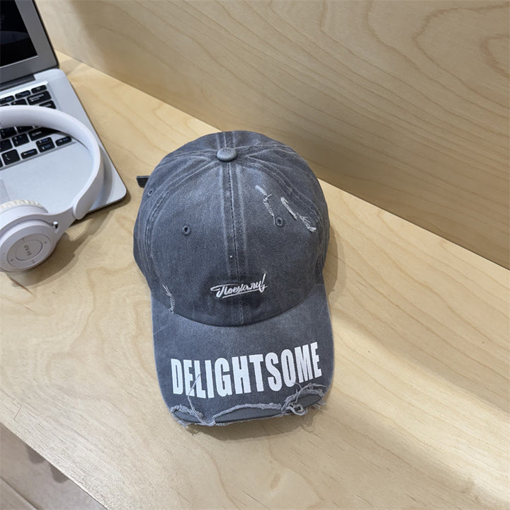 Men's Distressed Casual Cotton Cap Bowlift