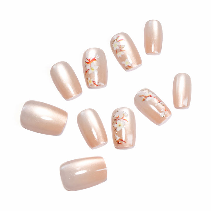 Artificial Nail Art with Timeless Floral Design Bowlift