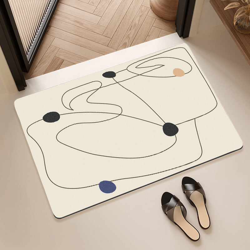 Artistic Cat-Themed Bath Mat Bowlift