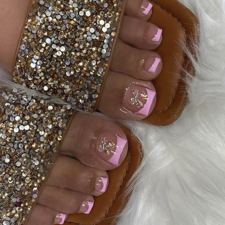 Sparkling slippers with elegant appliqués Bowlift