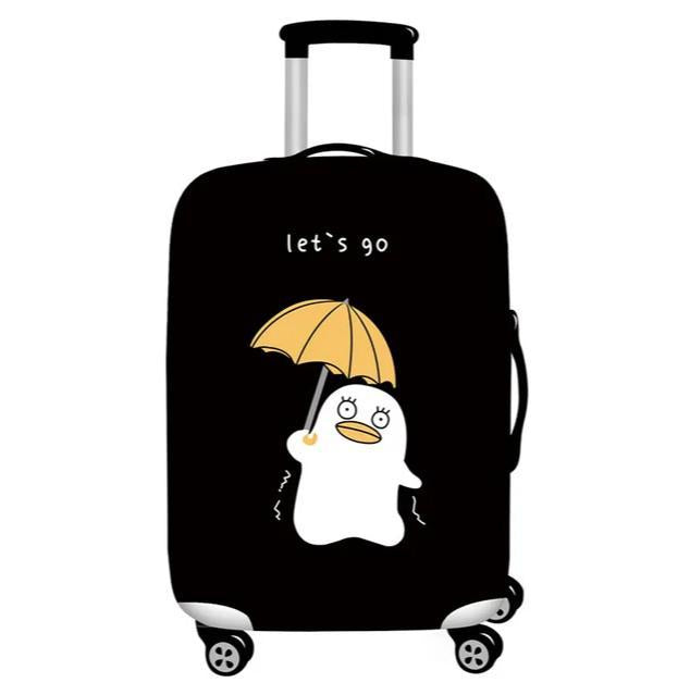 Unisex stretchable suitcase cover with cute alpaca design, elastic protective cover for hard-shell and fabric suitcases Bowlift