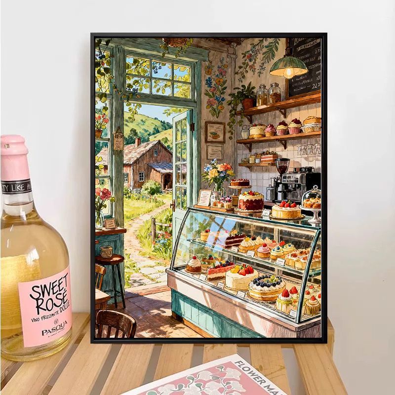 Bakery-Themed Decorative Canvas Art Bowlift
