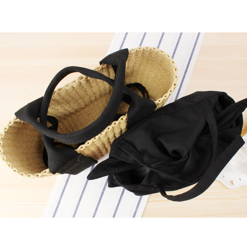 Trendy Tote Bag Made from Sustainably Woven Material with Wide Shoulder Straps Bowlift