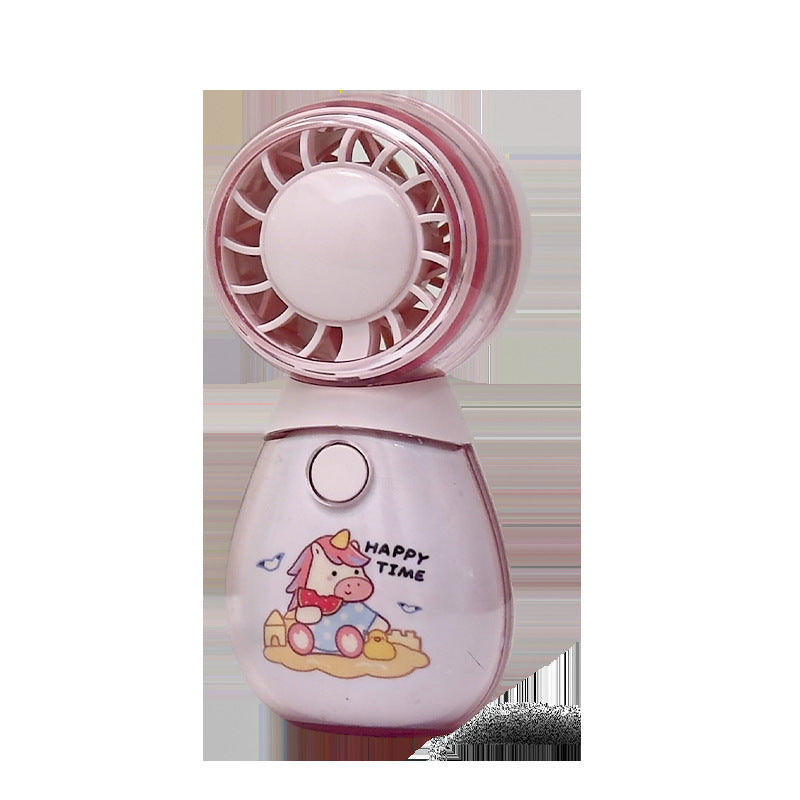 Ladies Portable Hand Fan with Funny Cat Design Bowlift