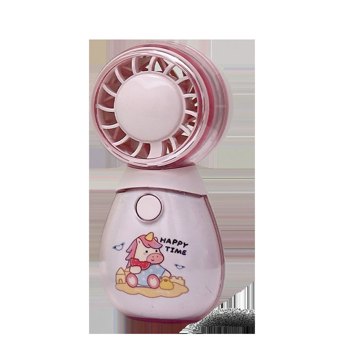 Ladies Portable Hand Fan with Funny Cat Design Bowlift