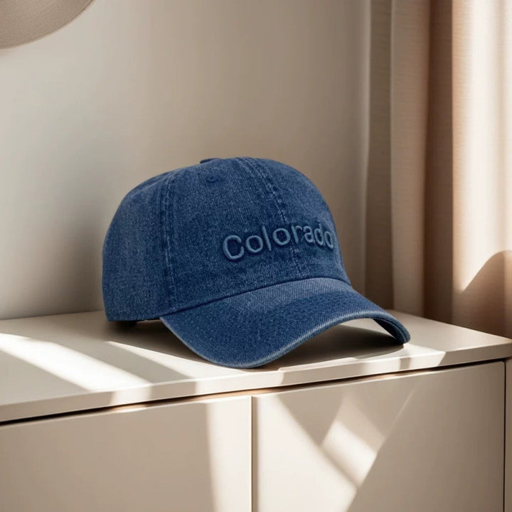 Women's Distressed Cotton Baseball Cap with Embroidered Detail Bowlift