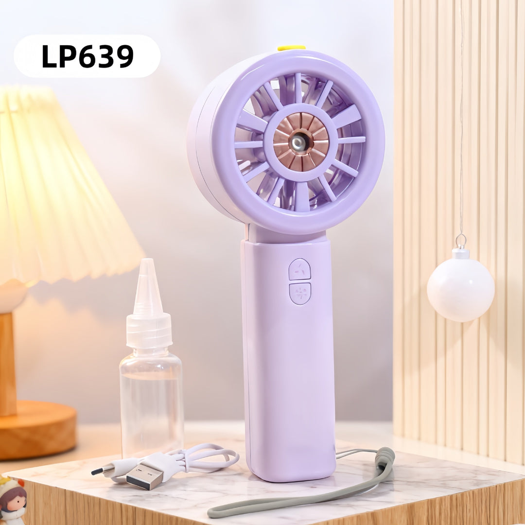 Ladies portable hand fan with spray function Bowlift