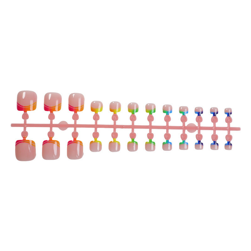 Artificial nail set with colorful accents and stylish design Bowlift