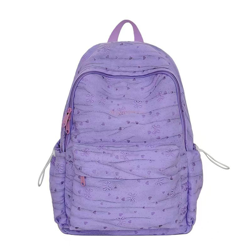 Textured Patterned Backpack Bowlift