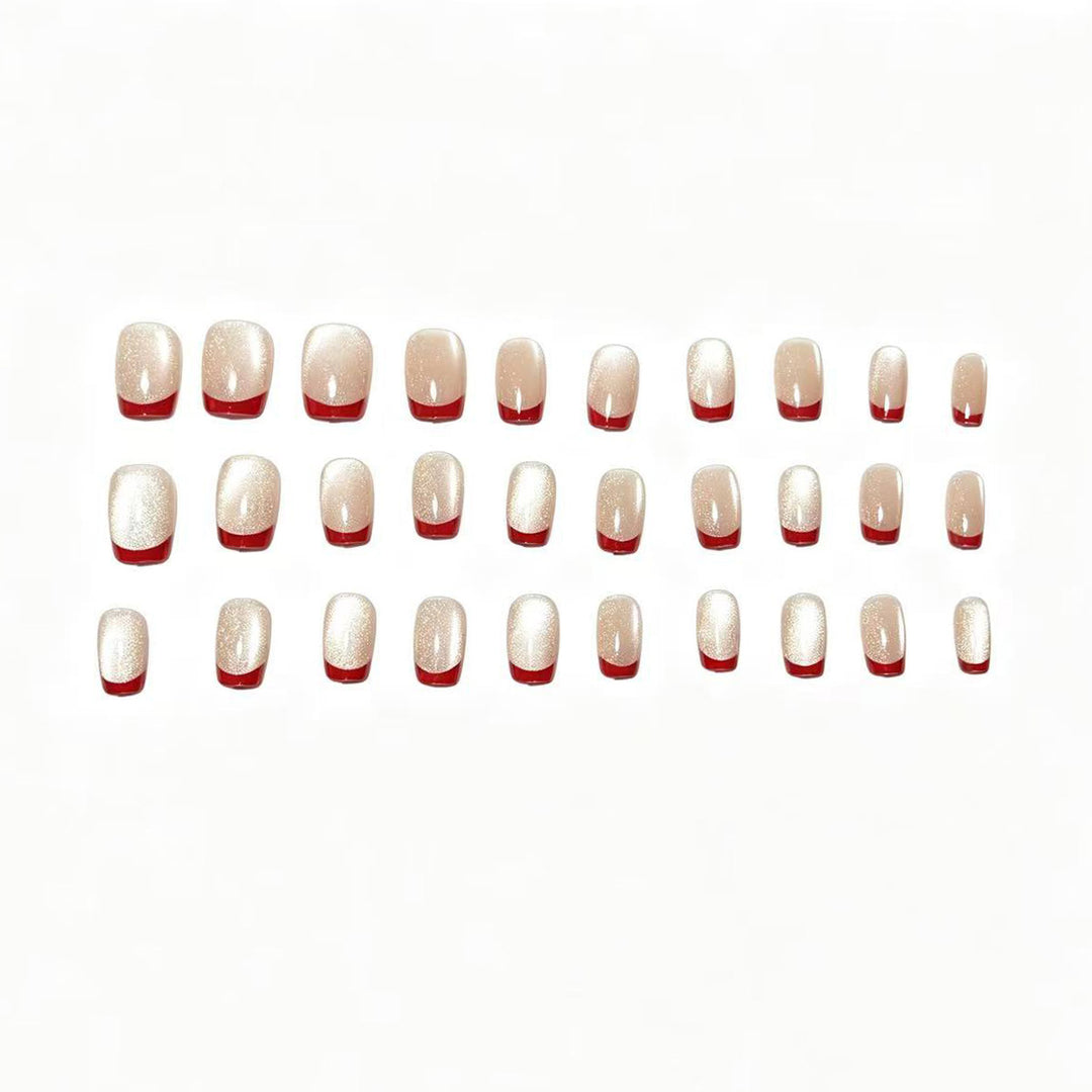 Elegant French Tip Nail Art Set Bowlift