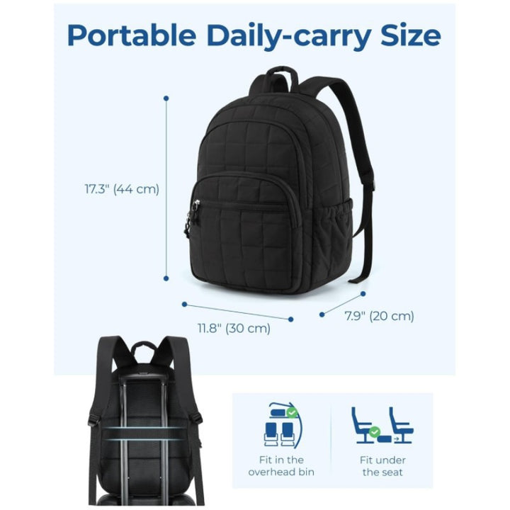 Quilted Multi-Compartment Backpack Bowlift
