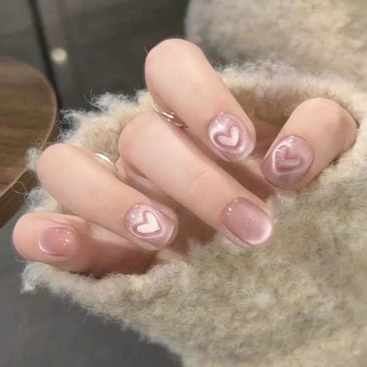 Artistic Floral Design Press-On Nail Set Bowlift
