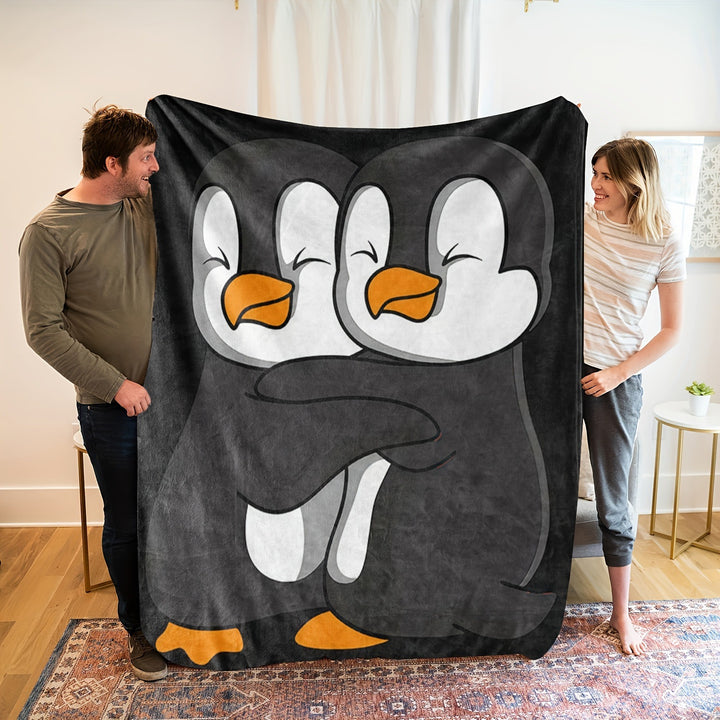 Soft Cartoon Dachshund-Themed Fleece Blanket