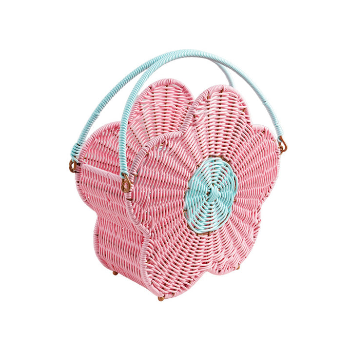 Flower-Shaped Decorative Woven Storage Basket Bowlift