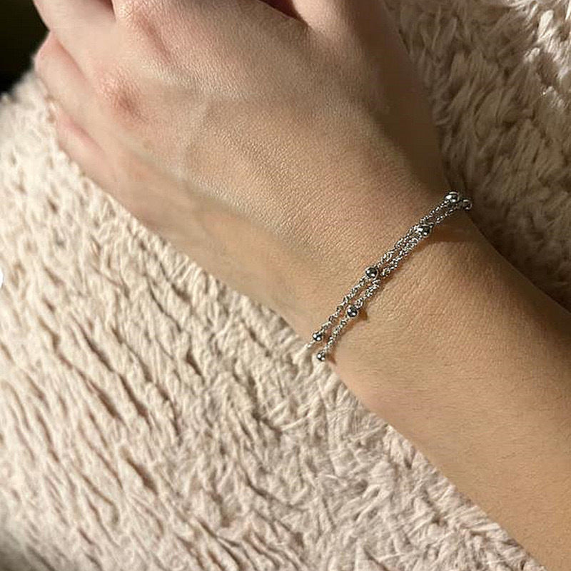 Delicate Silver Chain Bracelet Bowlift