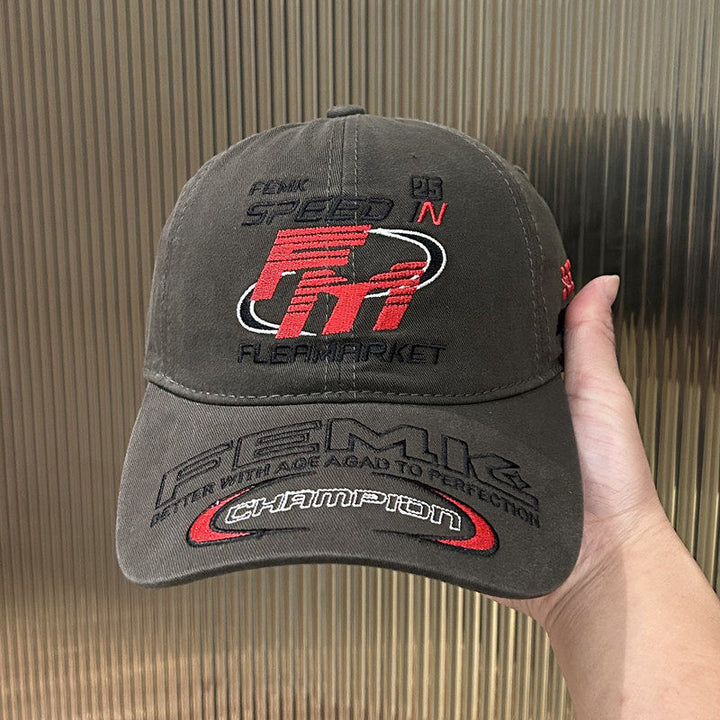 Men's Sporty Embroidered Cap Bowlift