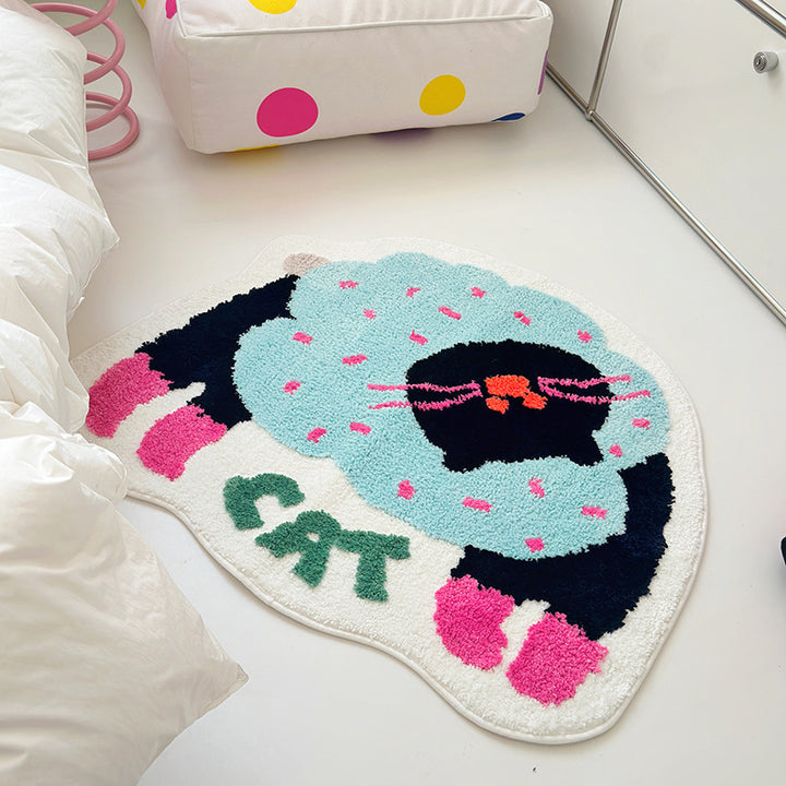 Elephant Theme Plush Rug