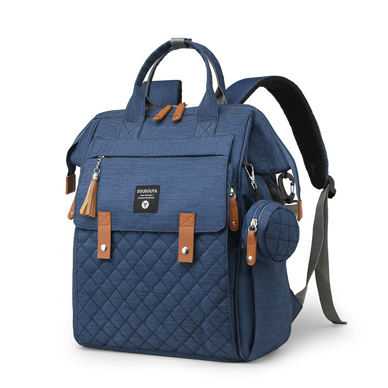 Multifunctional Quilted Diaper Backpack Bowlift