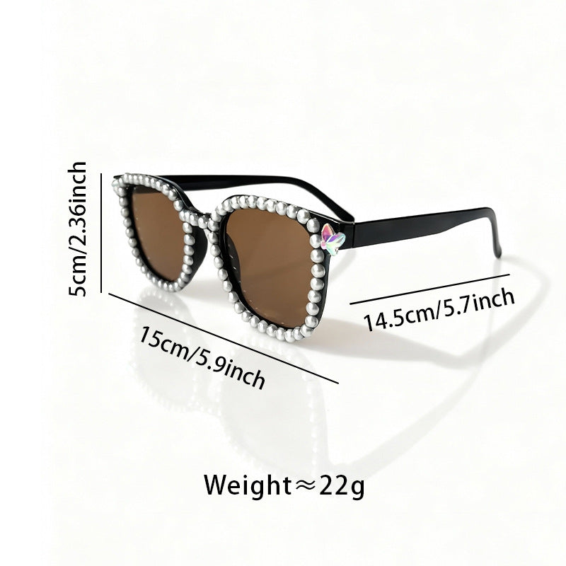 Luxury Pearl-Embellished Cat-Eye Sunglasses Bowlift