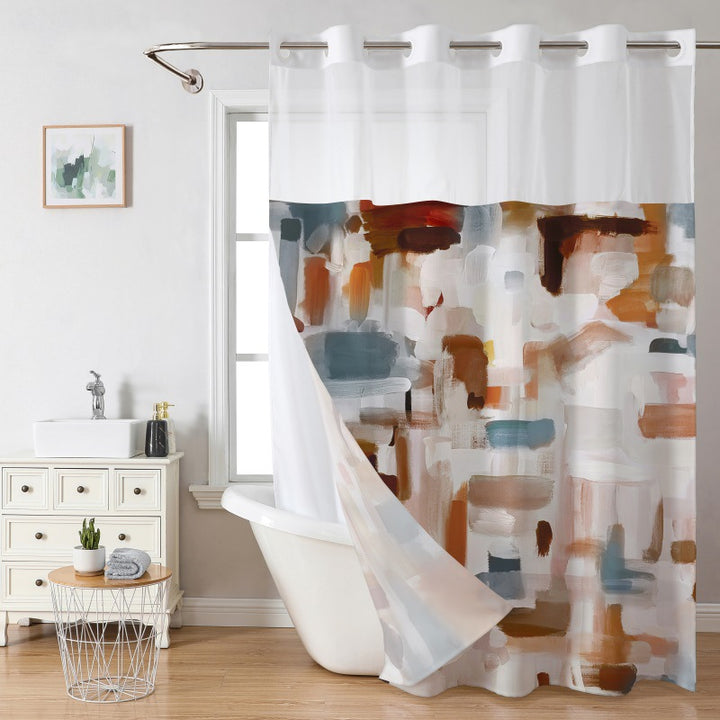 Luxury Marble Design Shower Curtain Bowlift