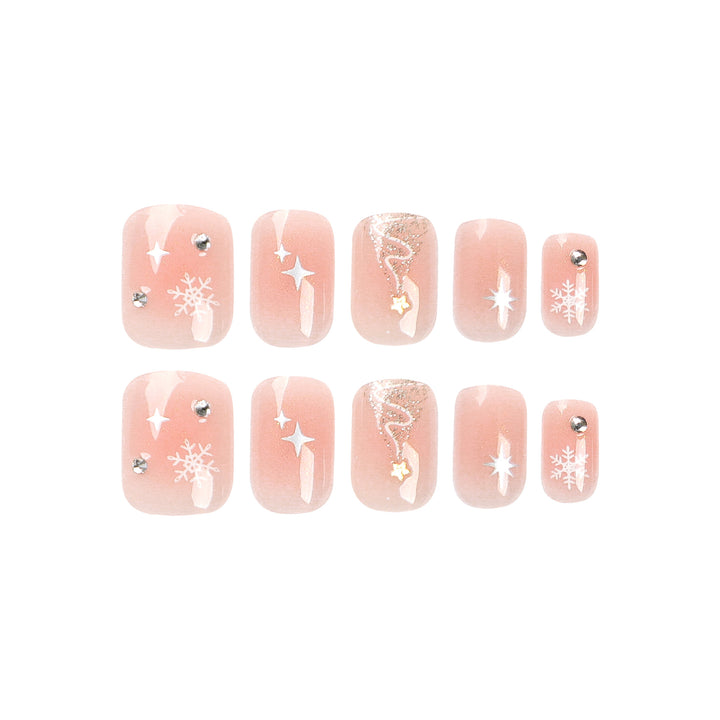 Artful Nail Extensions with Christmas Design Bowlift