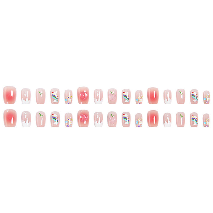 Creative nail art set with colorful fruit motifs and stylish designs Bowlift